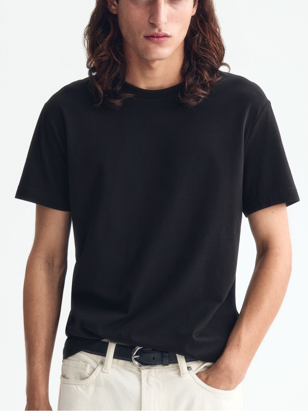 H&M Men's Black Short-Sleeve Crewneck Tee
